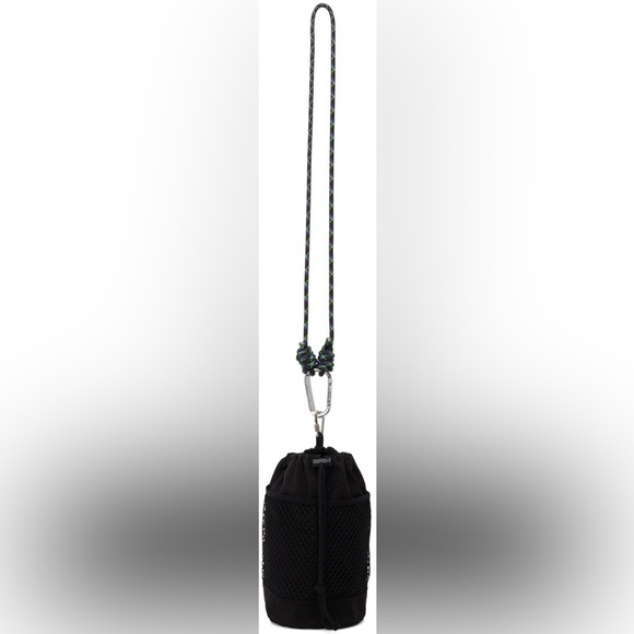S.K. MANOR HILL CHALK BAG IN BLACK WAXED COTTON/NYLON PRE-USED EXCELLENT SHAPE - Picture 1 of 11